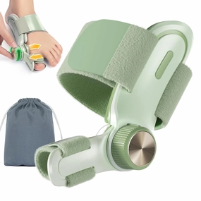 Double Correction Bunion Corrector for Women Men, Adjustable Knob Orthopedic Bunion Splint with 3 Different Angle Fixing Plates, Portable Storage Bag Included, Easy to Use, 1PCS