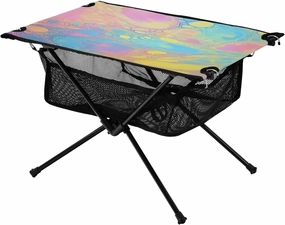 Dreamy Textures Portable Folding Camping Table, Compact Lightweight Beach Table with Carrying Bag for Outdoor Picnics, BBQs, Camp