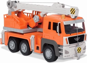 Driven by Battat – Large Toy Crane Truck For Kids – Toy Construction Vehicle – Lights & Sounds – Movable Parts – 3 Years   – Standard Crane Truck