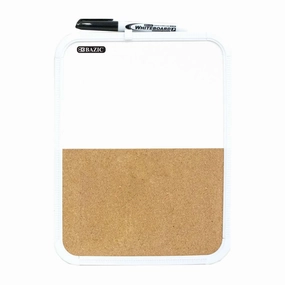 Dry Erase / Cork Combo Board 8.5" X 11" w/ Marker