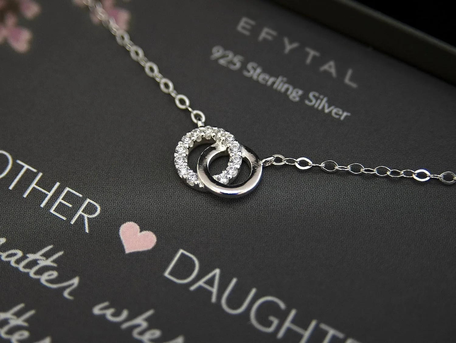 EFYTAL Mother Daughter Necklace, Mothers Day Gift for Mom or Daughter, Mama Jewelry Gifts, Mom Gifts