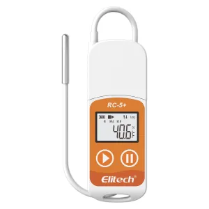 Elitech RC-5  TE Digital PDF USB Temperature Data Logger Reusable Recorder Refrigerator Thermometer 32000 Points High Accuracy (Extra External Sensor)