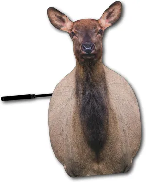 ElkFan, 3D Mature Cow Elk Fanning Decoy for Traditional Hunting, Locate & Set Up and Spot & Stalk, Lightweight, Portable & Durable Animal Umbrella with Built-In Ground Stake, Carrying Bag