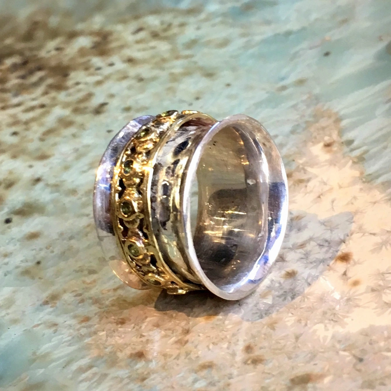 Emeralds Spinner Ring - New Beginnings 2.