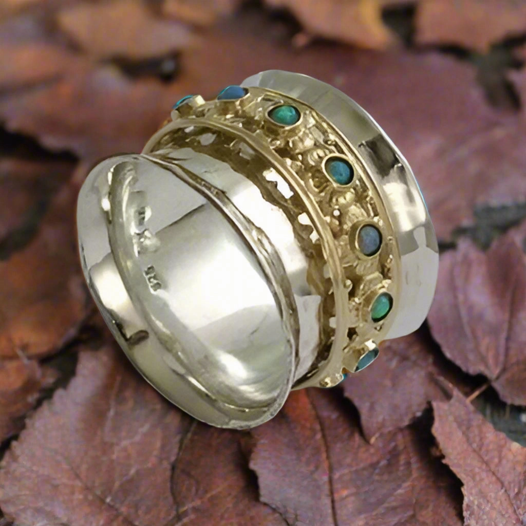 Emeralds Spinner Ring - New Beginnings 2.