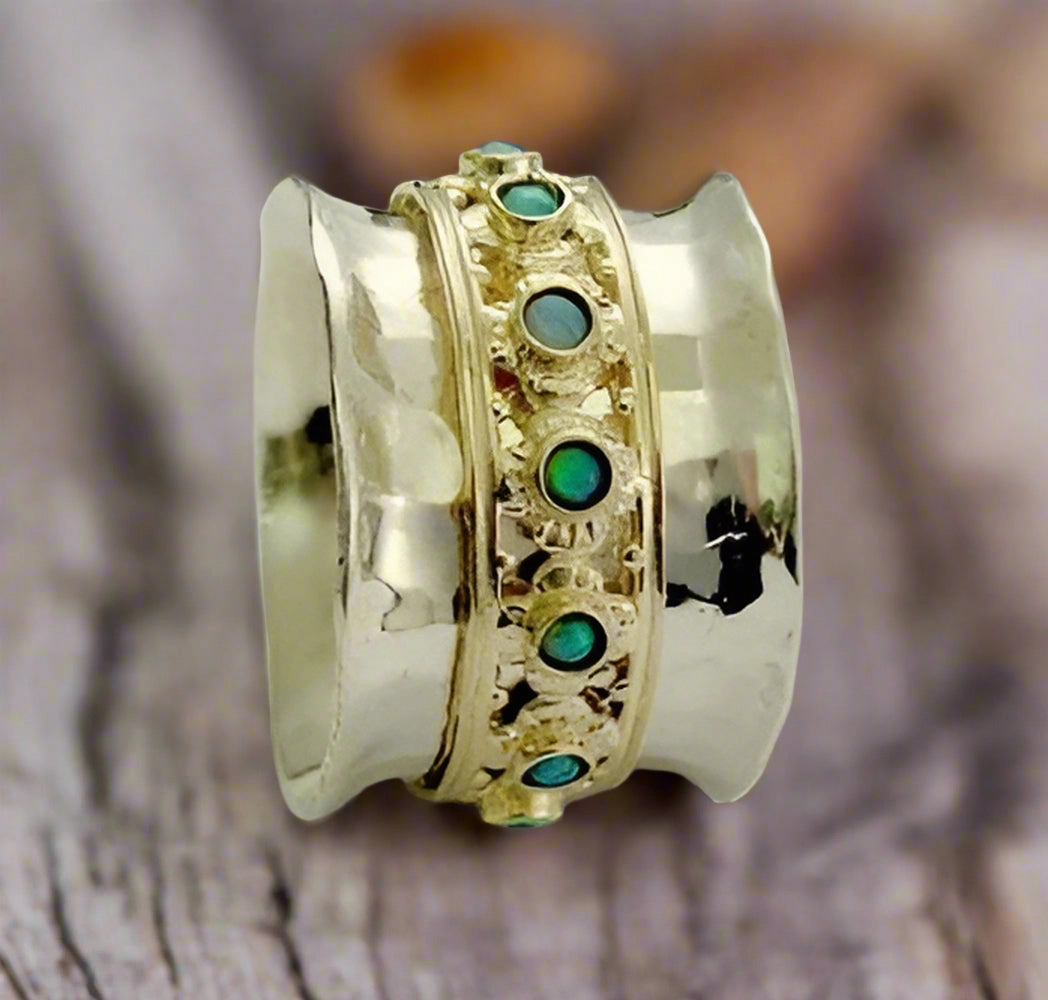 Emeralds Spinner Ring - New Beginnings 2.