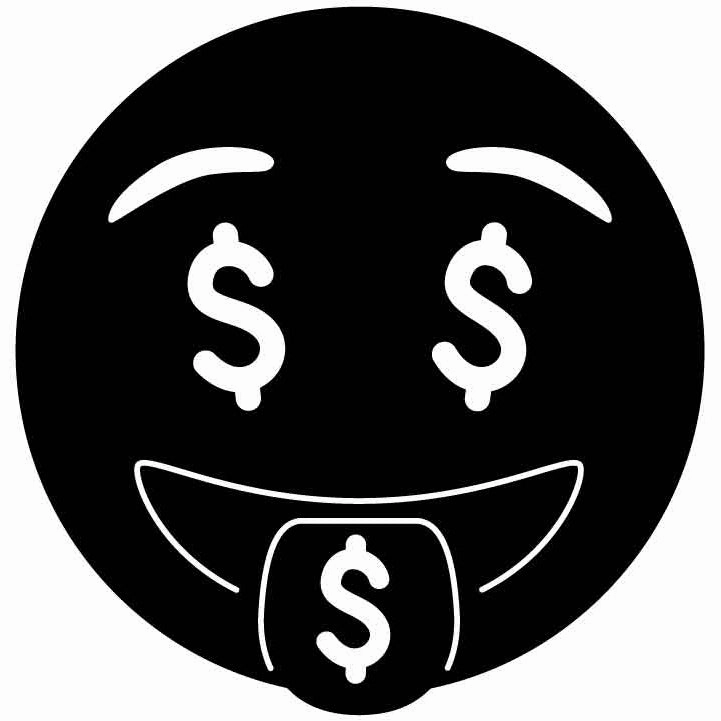 Emoji Money Mouth Face FREE DXF Files for CNC