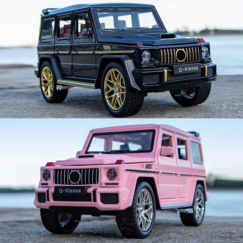 EROCK 1/24 Die-Cast Car Model Collectible Benz G63 AMG Model Car with Lights and Sound, Alloy Pull Back Toy car Toy Vehicle for Adult Boys Girls Gift