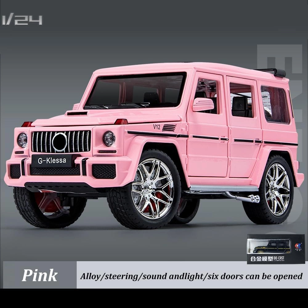 EROCK 1/24 Die-Cast Car Model Collectible Benz G63 AMG Model Car with Lights and Sound, Alloy Pull Back Toy car Toy Vehicle for Adult Boys Girls Gift