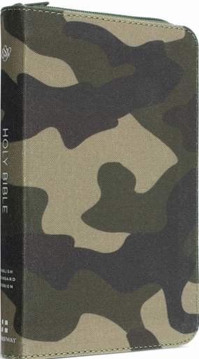 ESV Compact Bible (Canvas with Zipper, Camo Design)