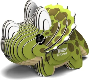 Eugy Triceratops Dinosaur 3D Puzzle, 25 Piece Eco-Friendly Educational Toy Puzzles for Boys, Girls & Kids Ages 6 