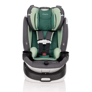 Evenflo Gold Revolve360 Slim 2-in-1 Rotational Car Seat with Green & Gentle Fabric (Peridot Green)