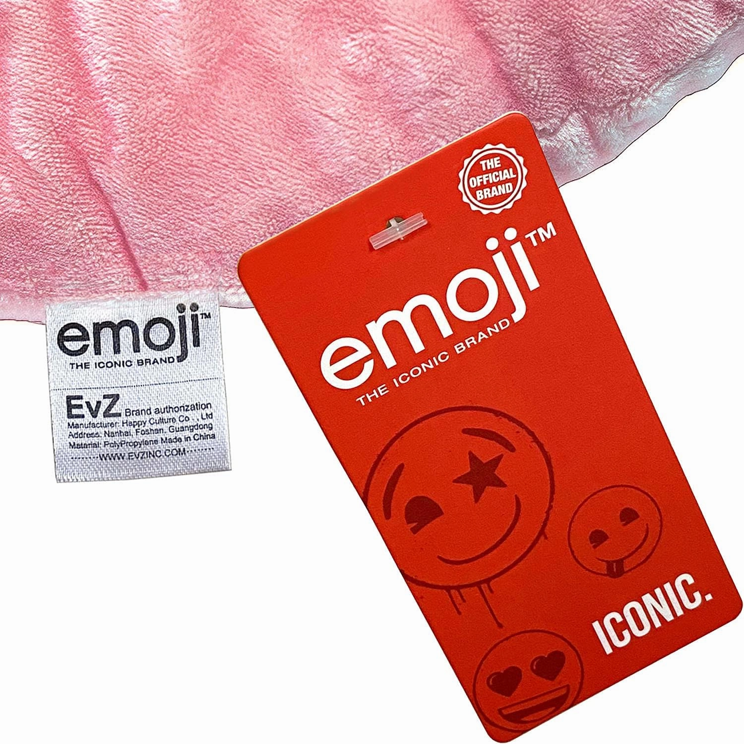 EvZ Emoji Crown Poo Face Emoticon Cushion Stuffed Plush Soft Pillow, Official Certified, 35cm Pink