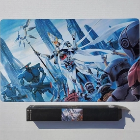 Fantasy North - Acheus - Machina Prophet - TCG Trading Card Game Playmat and Mouse Pad - 24 x 14 inches - Perfect for Magic MTG Commander Pokemon Yugioh and Other Card Games