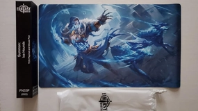 Fantasy North - Rimecage - Summon: Ice Hounds - TCG Trading Card Game Playmat and Mouse Pad - 24 x 14 inches - Perfect for Magic MTG Commander Pokemon Yugioh and Other Card Games