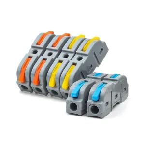Fast Splicing Multiplex Push-in Electrical Set Lever Wire Connectors Compact Wiring Terminal Block for Junction Box FPSDAFKDM(Box 100PCS 221T)