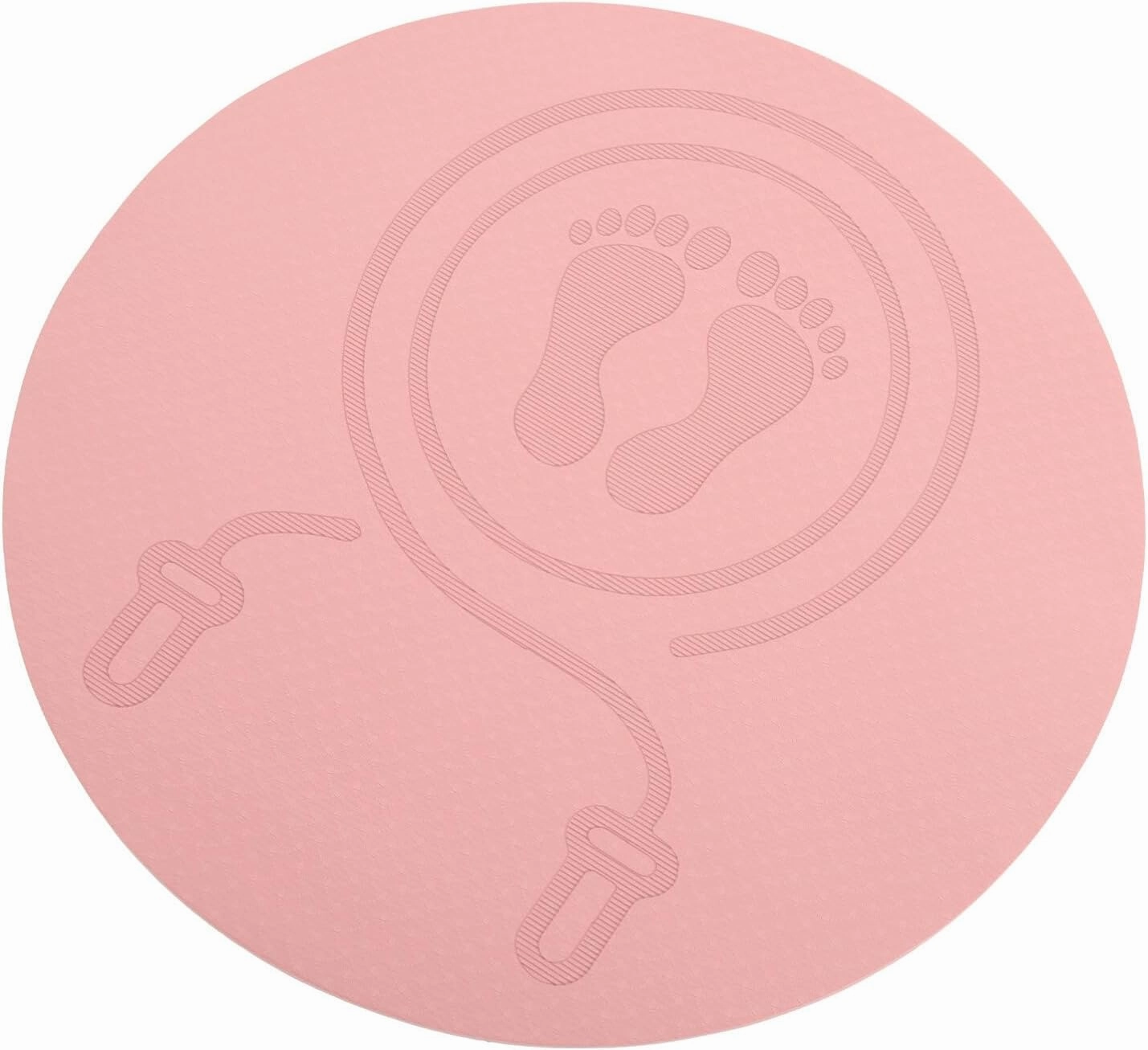 FAVOMOTO Exercise Mat Tpe Jump Rope Pad Non- Shock-absorbing Fitness Floor Mat for Home Use Design for Boys and Girls and Indoor Workouts