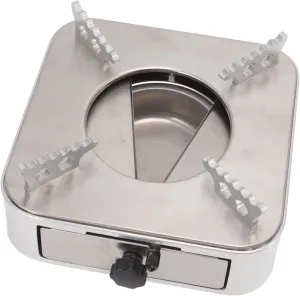 Fdit Stainless Steel Alcohol Stove Portable Camping Stove Drawer Structure Burning Stoves for Home Outdoor Camping Backpacking Hiking