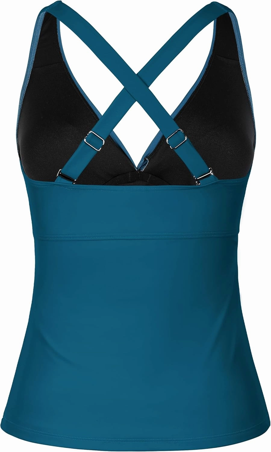 Firpearl Women Underwire Tankini Top Only Twist V Neck Swimsuits for Big Busted Ruched Tummy Control Bathing Suits Top