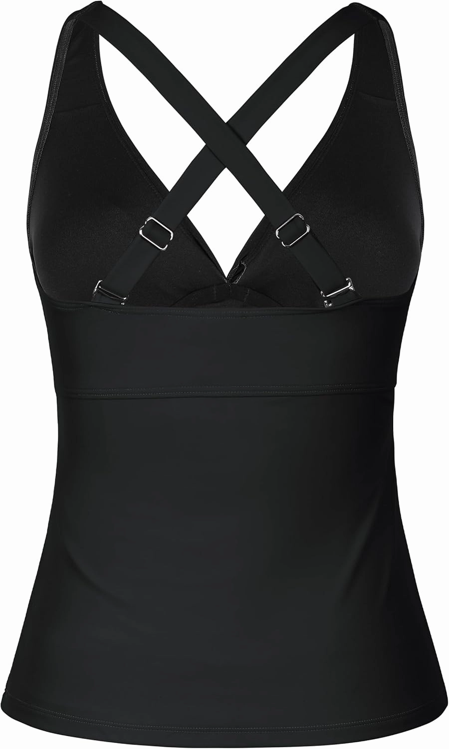 Firpearl Women Underwire Tankini Top Only Twist V Neck Swimsuits for Big Busted Ruched Tummy Control Bathing Suits Top