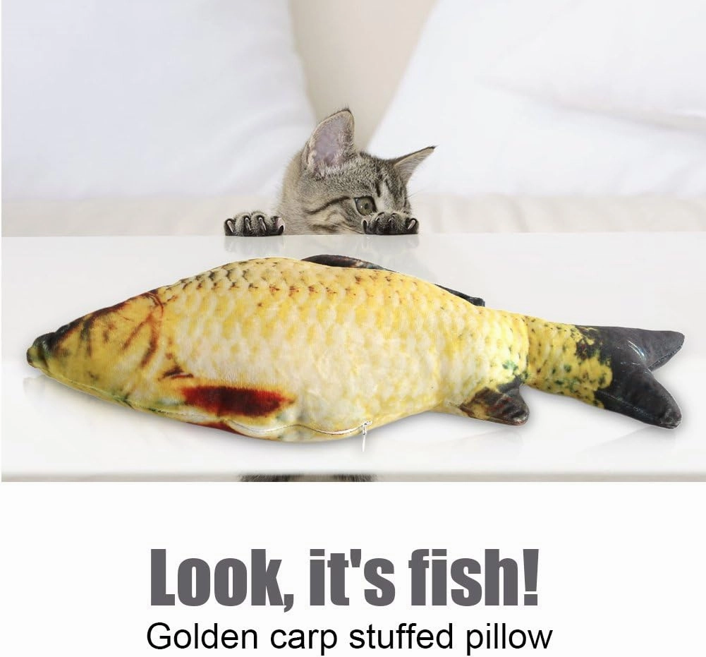 Fish Shape Cushion, Creative Carp Fish Pillow, Sofa Decorative Pillow, Plush Fish Shape Pillow, Creative 3D Carp Fish Shape Simulation Cushion Throw Pillow Children Gift Sofa Home Decor(60CM)