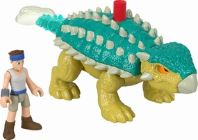 Fisher-Price Imaginext Jurassic World Dinosaur Toy Bumpy & Ben Figure Set for Pretend Play Preschool Kids Ages 3  Years
