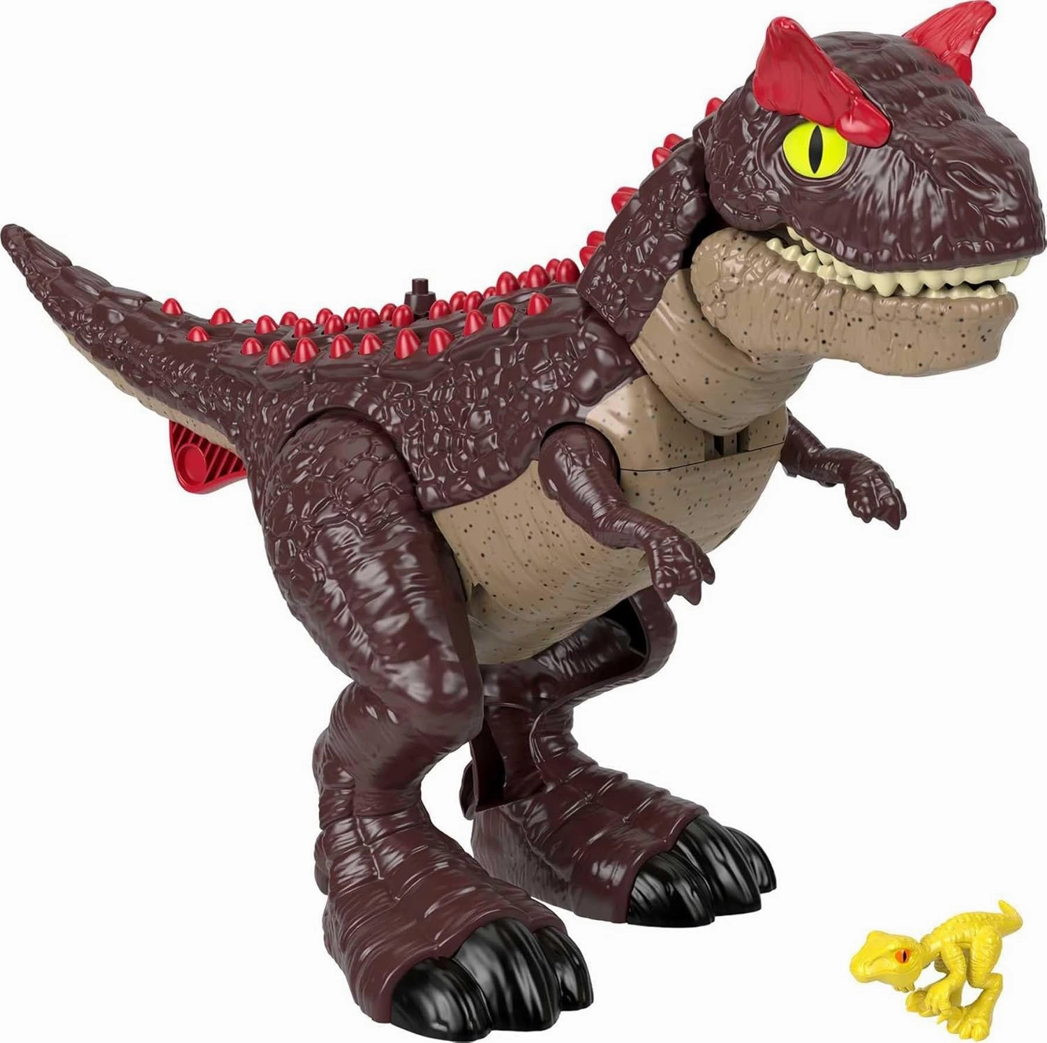 Fisher-Price Imaginext Jurassic World Dinosaur Toy Spike Strike Carnotaurus 11-Inch Figure Set for Pretend Play Preschool Kids Ages 3  Years