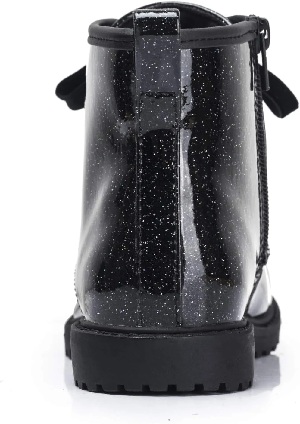 FITORY Girls/Boys Glitter Ankle Boots, Lace Up Waterproof Combat Shoes With Side Zipper for Toddler/Little Kid/Big Kid