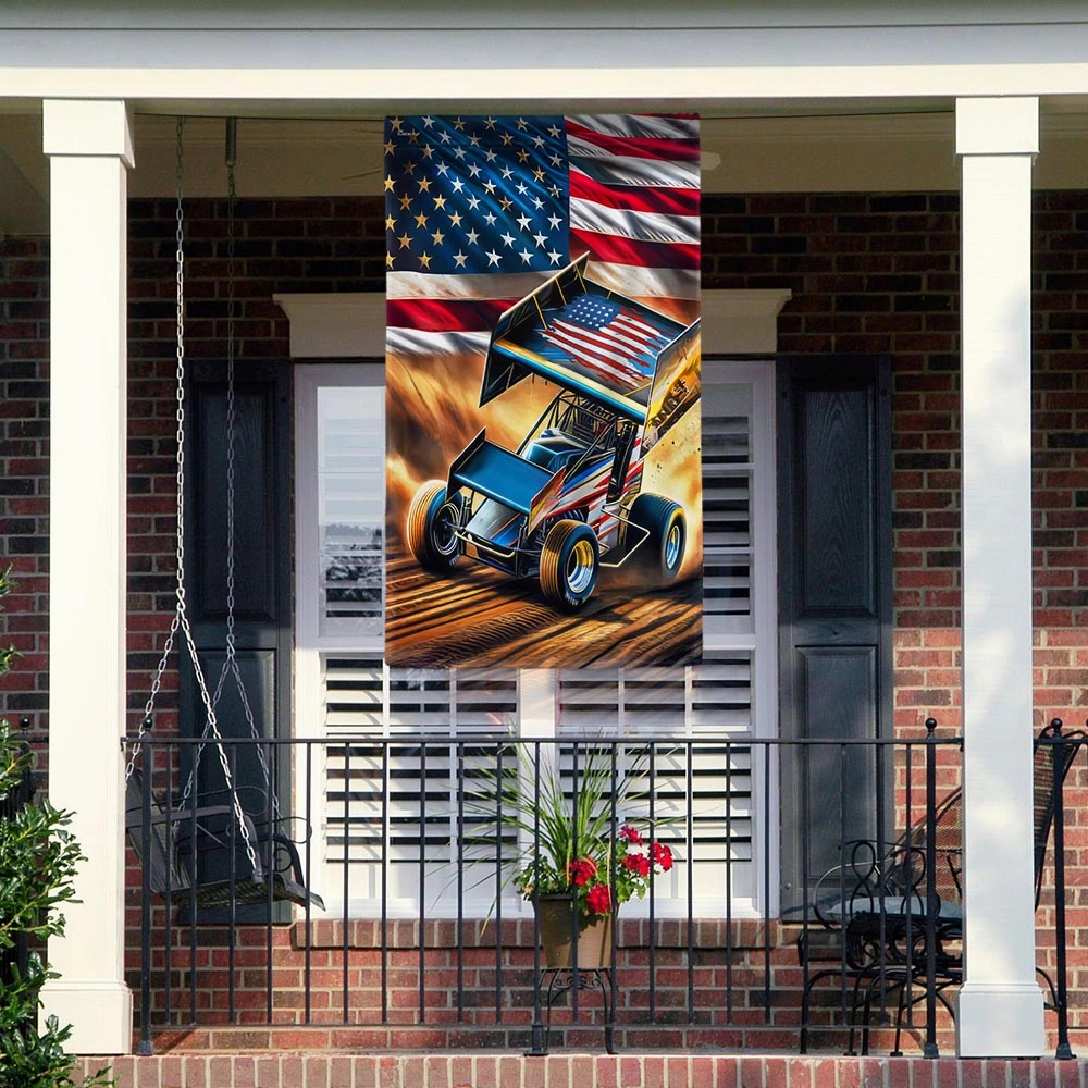 FLAGWIX Sprint Car Racing. Dirt Track Racing American Flag MLN2787F
