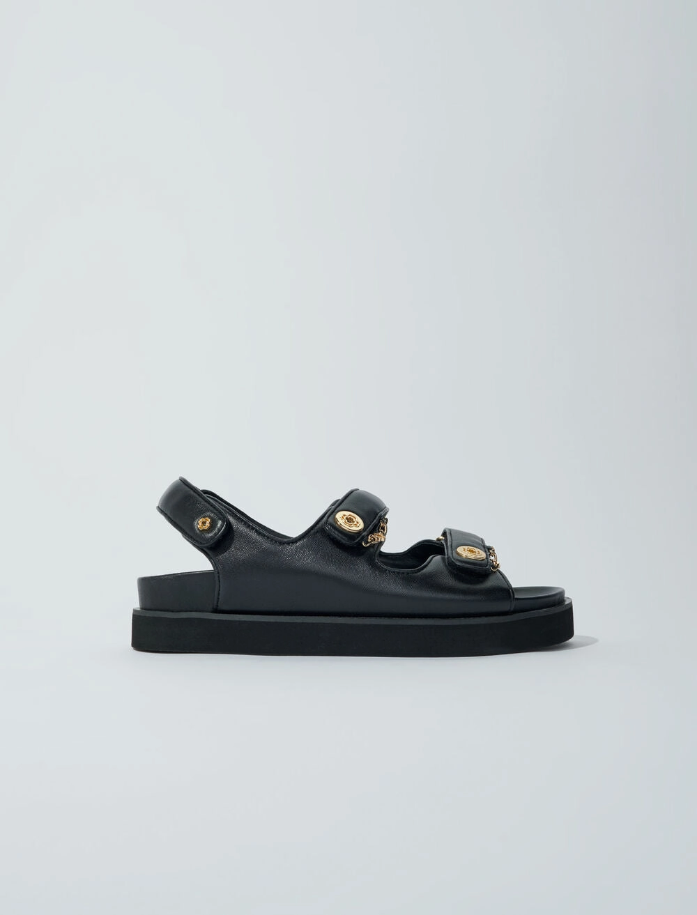 Flat leather sandals