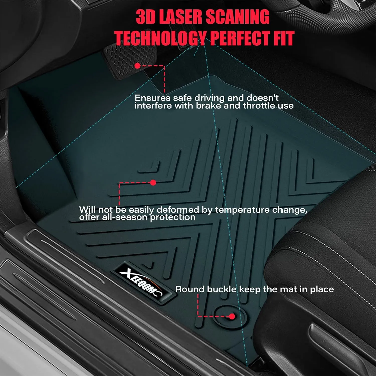 Floor Mats for 2021-2024 2025 Buick Envision with Cargo Liner All Weather TPE Protection Floor Liners Full Set with Trunk Mat for 2021 2022 2023 2024 2025 Buick Envision Accessories
