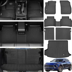 Floor Mats for 2021-2024 2025 Buick Envision with Cargo Liner All Weather TPE Protection Floor Liners Full Set with Trunk Mat for 2021 2022 2023 2024 2025 Buick Envision Accessories