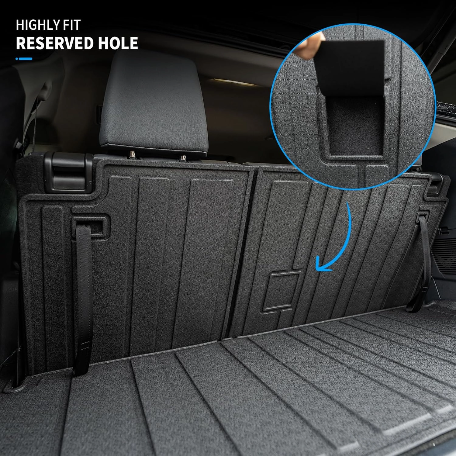 Floor Mats Compatible with 2020-2025 Toyota Highlander Cargo Liner Back Seat Cover Hybrid Fuel 2024 7 Seats Highlander Accessories (2020-2025,Floor Mats Trunk Mat with Backrest Mat)