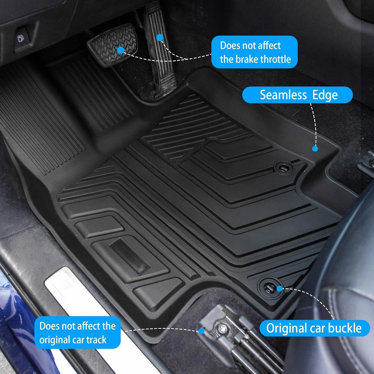 Floor Mats Compatible with 2020-2025 Toyota Highlander Cargo Liner Back Seat Cover Hybrid Fuel 2024 7 Seats Highlander Accessories (2020-2025,Floor Mats Trunk Mat with Backrest Mat)