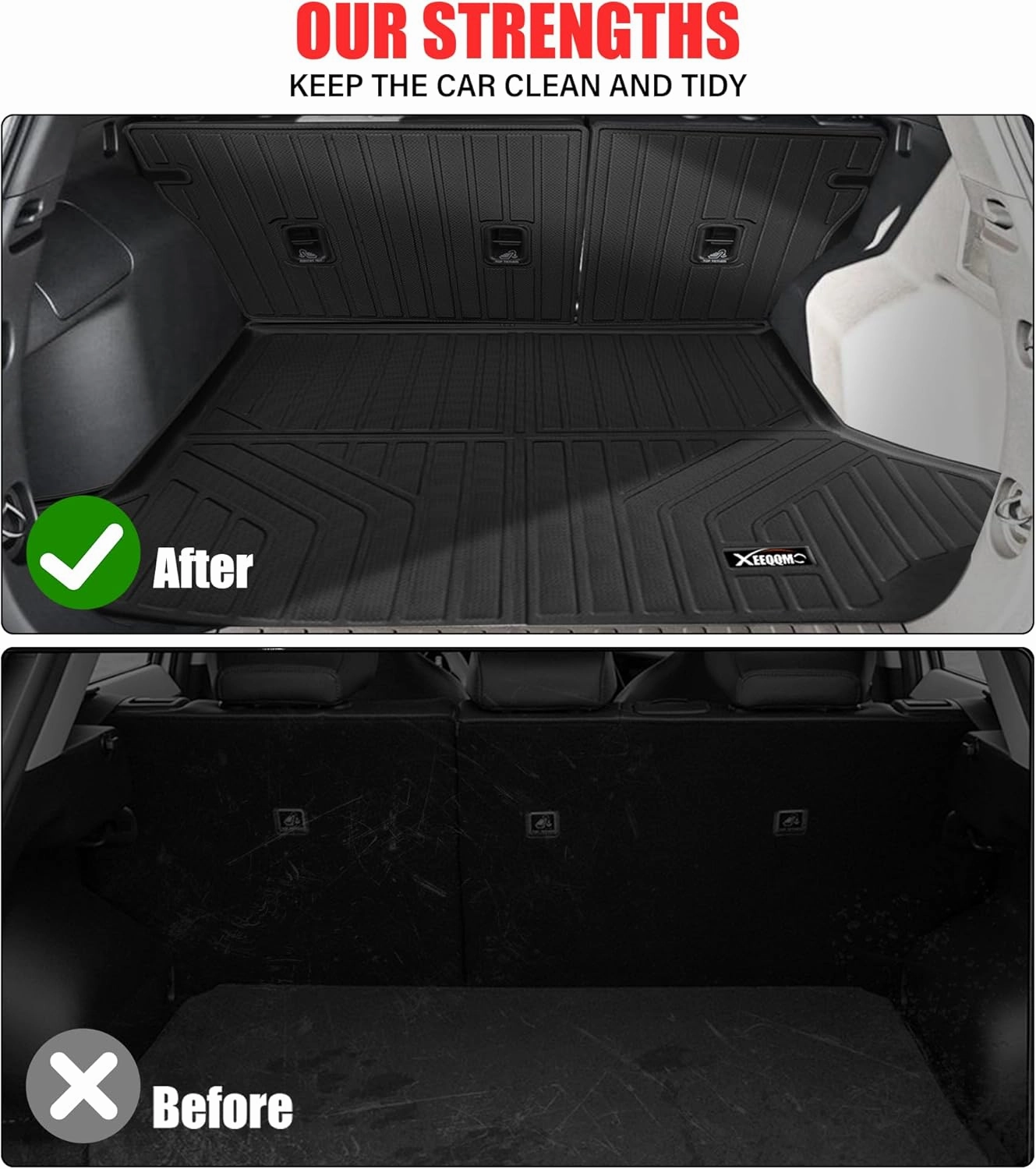 Floor Mats for 2025 Chevrolet Equinox Fuel (Not for EV) Trunk Mat with Backrest Mat All Weather TPE Rubber Floor Liner Set Cargo Liner for 2025 Chevy Equinox Fuel Accessories