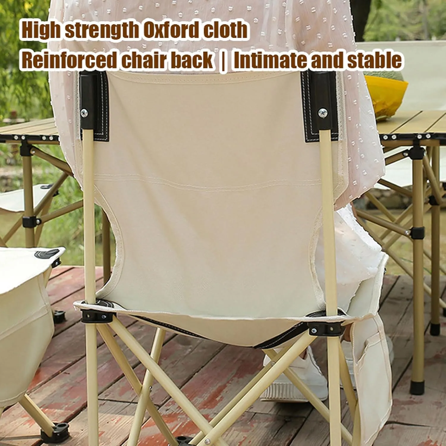 Folding Table airs Sets, Aluminum Foldable Picnic Table Portable Camping Table and airs for Picnic,Bea,Fishing,Hiking,BBQ,Parties, Patio, Black
