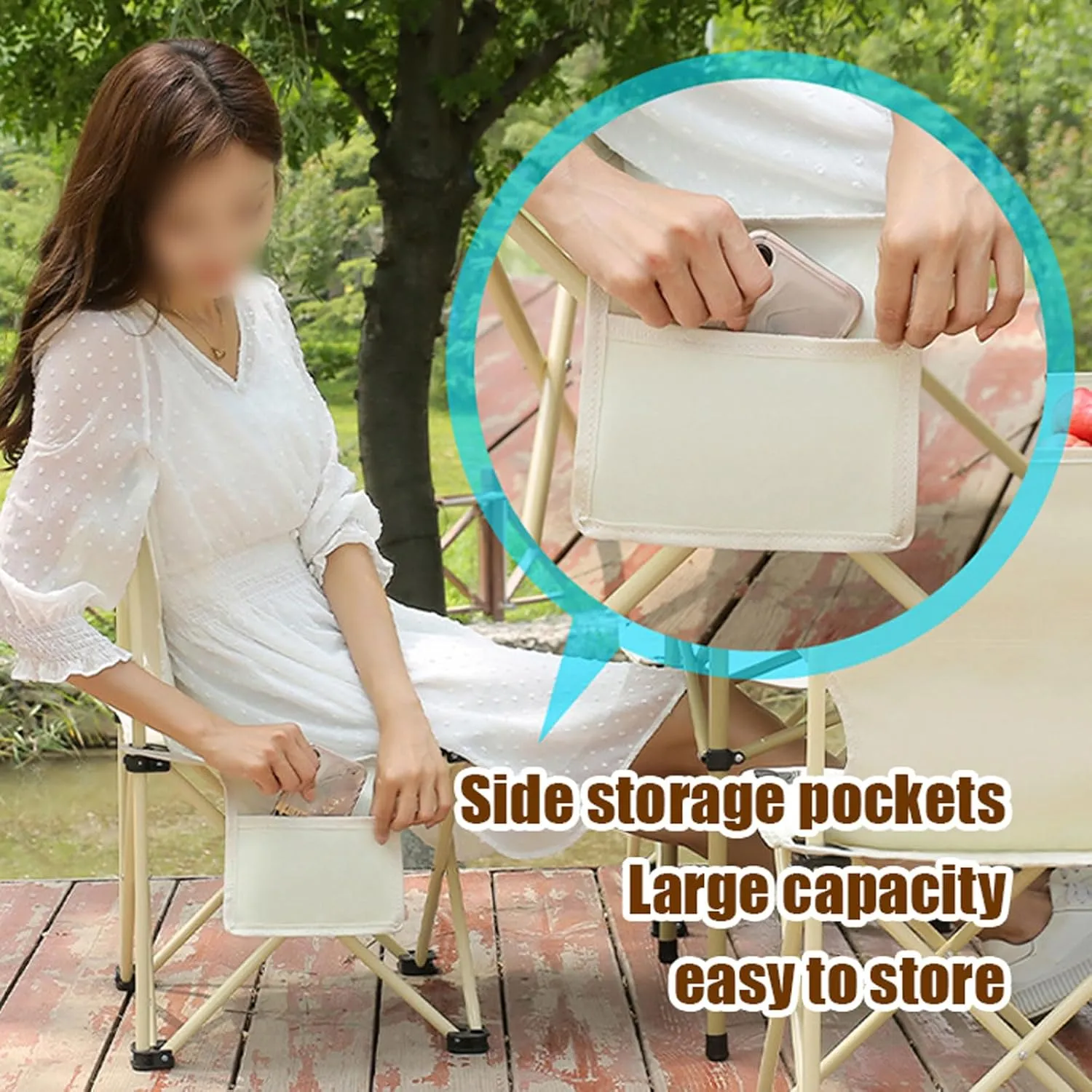 Folding Table airs Sets, Aluminum Foldable Picnic Table Portable Camping Table and airs for Picnic,Bea,Fishing,Hiking,BBQ,Parties, Patio, Black