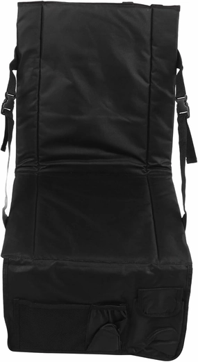 Folding Seat Pad, Foldable Stadium Seat Cushion Outdoor Folding Chair Cushion Comfortable Support Oxford Cloth Black Folding Seat Pad for Garden Camping Sporting Events