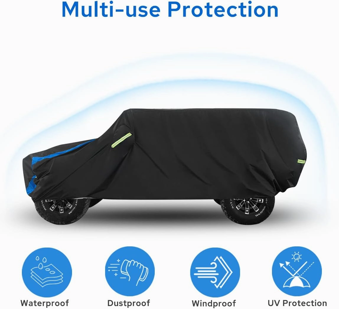 for Jeep Wrangler Cover Waterproof 2 Door, All Weather for Jeep Rain Cover for Automobiles, Outdoor Full Exterior for Jeep Covers Fits JK JL TJ YJ CJ