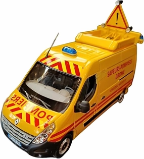for Renault Master 2011 1 43 Alloy Road Safety Fire Maintenance Cars Model Collection Toys Boys Gifts Non-Remote App Controlled Toys