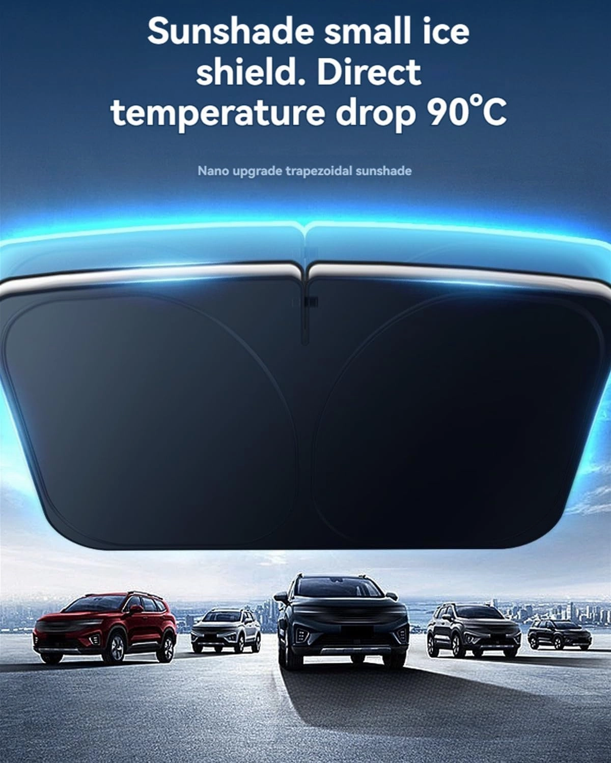 for Volkswagen Atlas Sun Shade Sunshade Windshield - Front Windshield Shade Custom Fit Atlas 2018-2024 Car Accessories