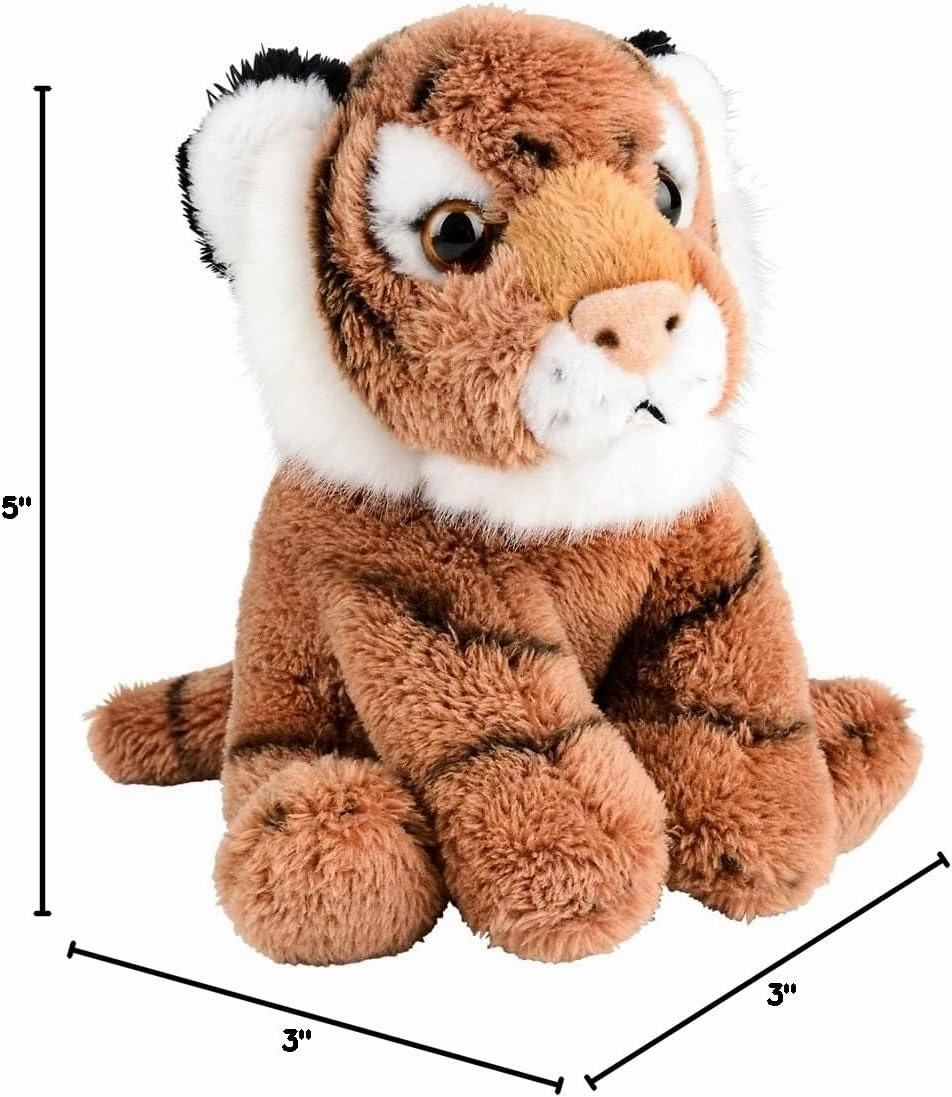 Forest & Twelfth 5" Stuffed Animal, Soft Plush Toy, Cute Stuffed Animal for Boys and Girls, Realistic Looking Small Stuffed Animals, Nursery and Room Decor (5" Tiger)