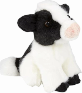 Forest & Twelfth 6" Stuffed Cow Soft Plush Toy, Cute Stuffed Animal for Boys and Girls, Realistic Looking Small Stuffed Animals, Nursery and Room Decor (6" Cow)