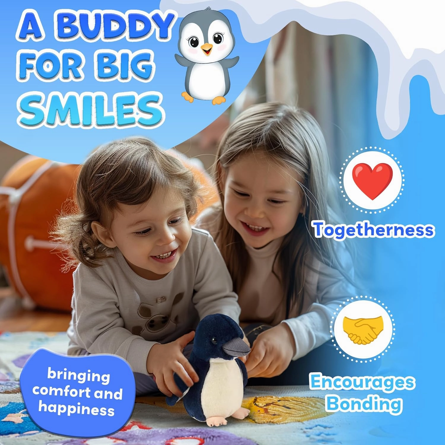 Forest & Twelfth 7" - 8" Stuffed Animal, Soft Plush Toy, Cute Stuffed Animal for Boys and Girls, Realistic Looking Small Stuffed Animals, Nursery and Room Decor (7" Fairy Penguin)