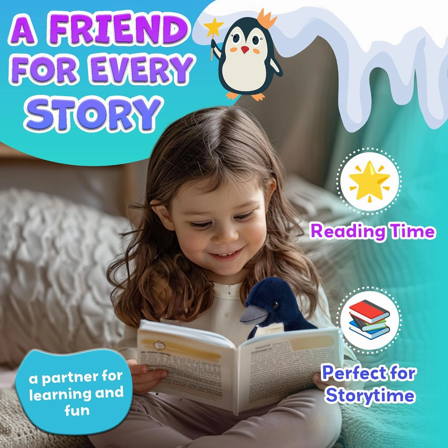 Forest & Twelfth 7" - 8" Stuffed Animal, Soft Plush Toy, Cute Stuffed Animal for Boys and Girls, Realistic Looking Small Stuffed Animals, Nursery and Room Decor (7" Fairy Penguin)