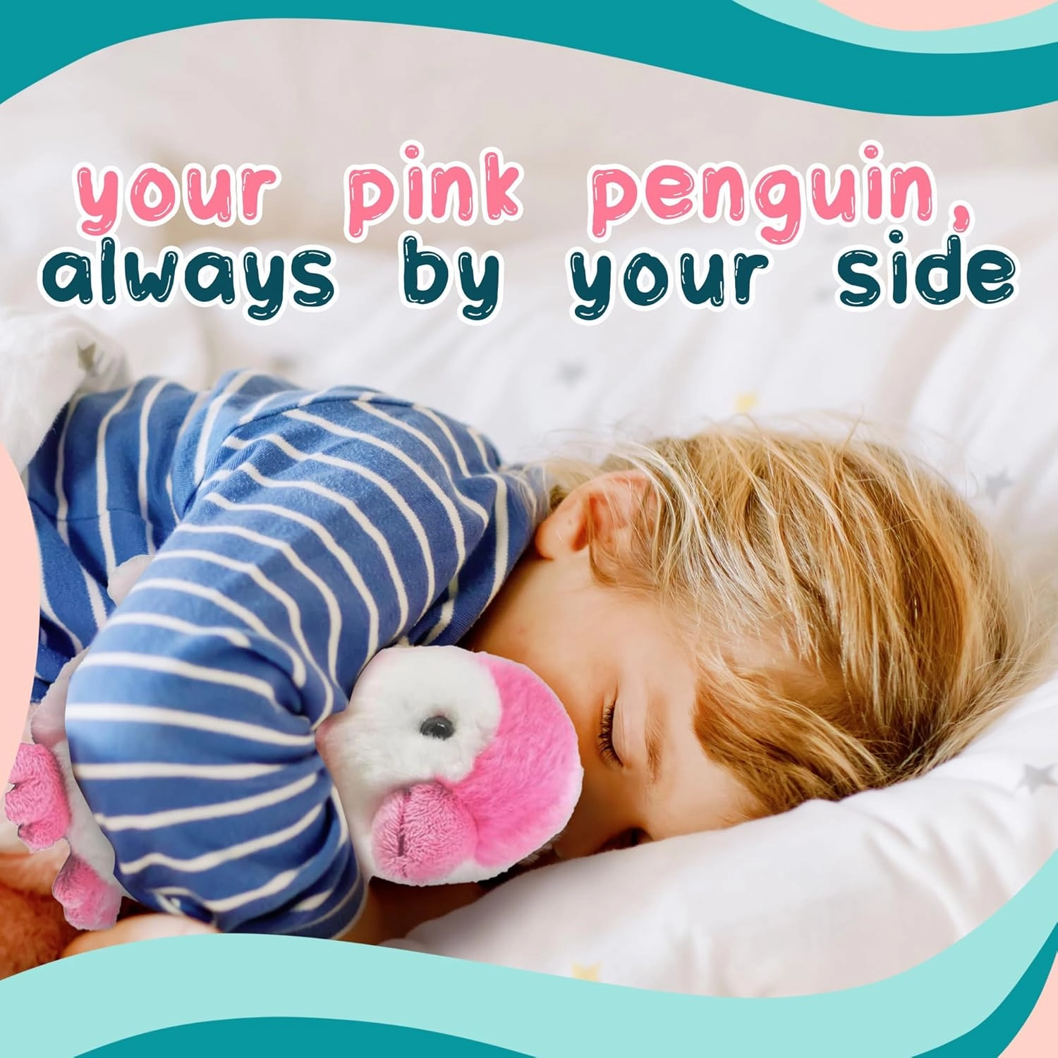 Forest & Twelfth 7" - 8" Stuffed Animal, Soft Plush Toy, Cute Stuffed Animal for Boys and Girls, Realistic Looking Small Stuffed Animals, Nursery and Room Decor (7" Penguin Pink)