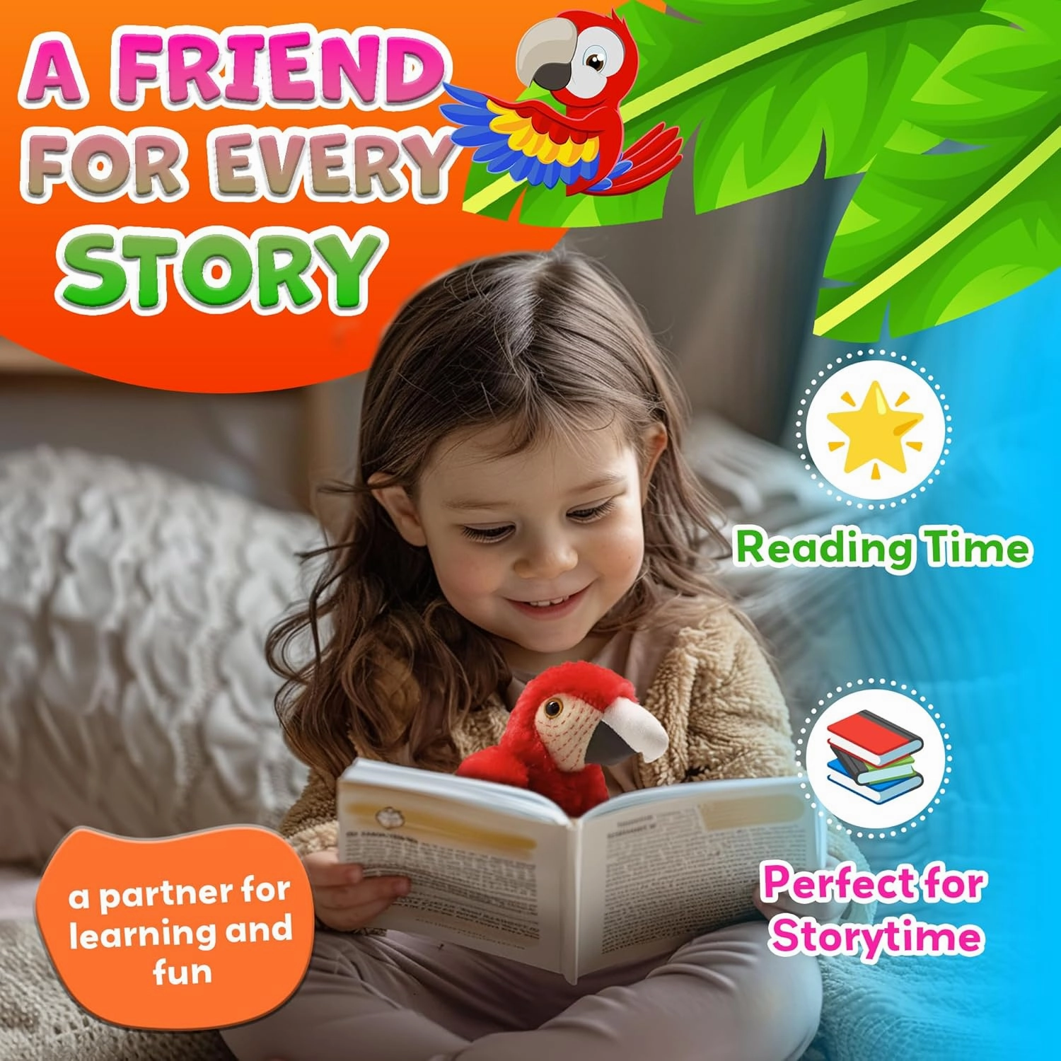 Forest & Twelfth 7" - 8" Stuffed Animal, Soft Plush Toy, Cute Stuffed Animal for Boys and Girls, Realistic Looking Small Stuffed Animals, Nursery and Room Decor (8" Macaw Red)