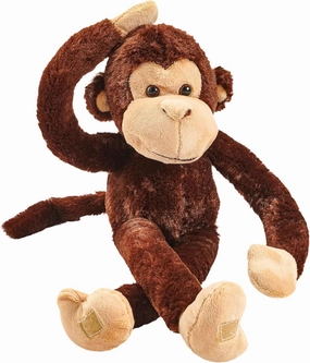 Forest & Twelfth Long Arm Monkey Plush Stuffed Animal, 19-Inch, with Hook & Loop Attachments on Arms, Stuffed Monkey Plushie for Endless Pretend Play, Stuffed Animals for Kids