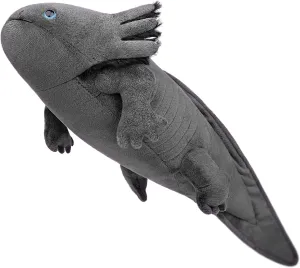 FRANKIEZHOU Realistic Axolotl Plush Toy-Grey, 19”Long, Lifelike Axolotl Stuffed Animal,Soft Axolotl Plushie Toys,Gifts for Kids,Cute Plush,Home Decor