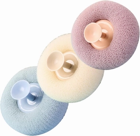 FRCOLOR 3pcs Exfoliating Body Scrubbers Soft Mesh Shower Balls for Deep Cleansing and Massaging Bathing Accessories Elegant and Colors